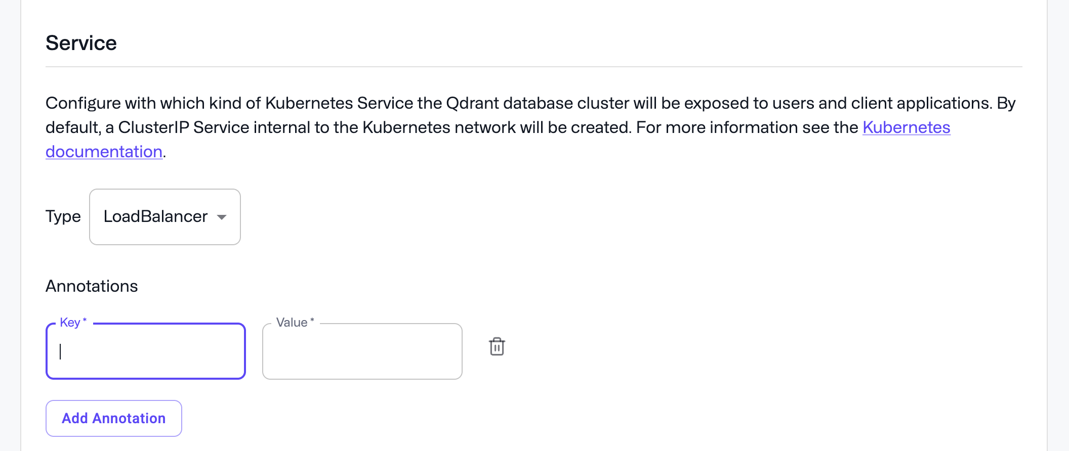 Hybrid Cloud API Key configuration